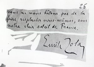 Firma di Emile Zola da Unbekannt Unbekannt